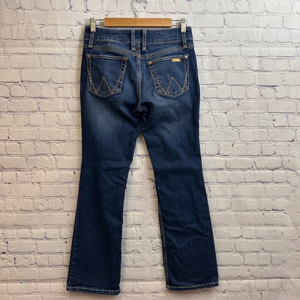 Wrangler Boot Cut Dark Wash Jeans W Pocket Embroidery Women's 5/6 x 30 09MWZHT